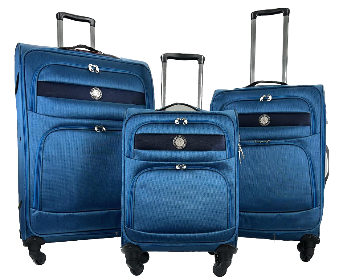iz luggage kraft polo civit mavi 3lü set iz luggage kraft polo civit mavi 3lü set