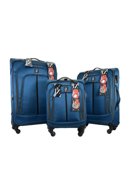 iz luggage iz vizyon mavi model 3 lü valiz seti