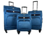 iz luggage kraft polo civit mavi 3lü set