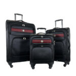iz luggage kraft polo siyah 3lü set