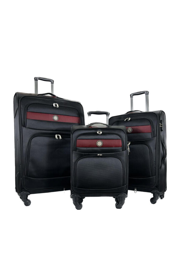 iz luggage kraft polo siyah 3lü set