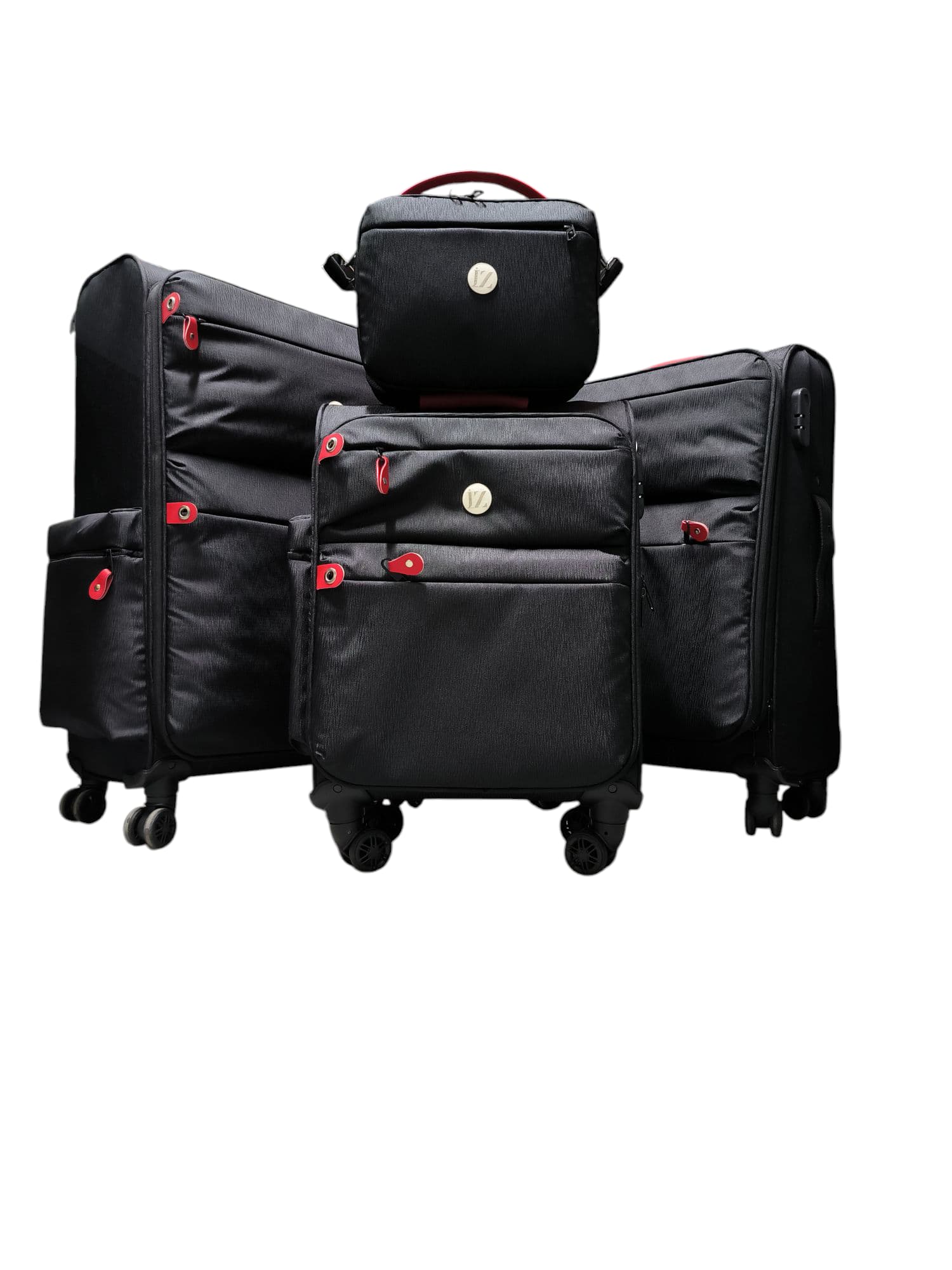 İZ LUGGAGE PREMIUM SIYAH 4'LÜ SET (KABİN-ORTA-BÜYÜK-MAKYAJ